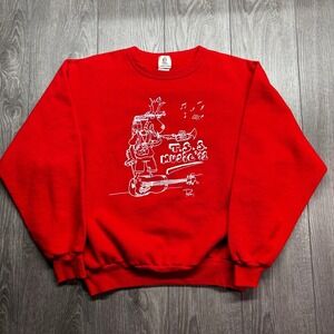 Vintage Tiger Brand TSS Music 91 Red Sweatshirt Mens XL Be Back N 5 Graphic 90s